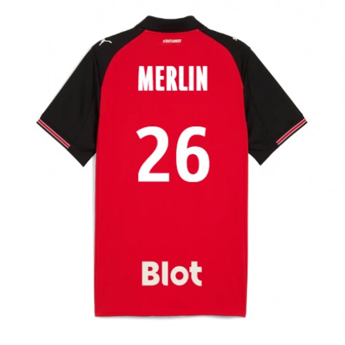 Stade Rennais Quentin Merlin #26 Replika Hemmatröja 2025-26 Kortärmad